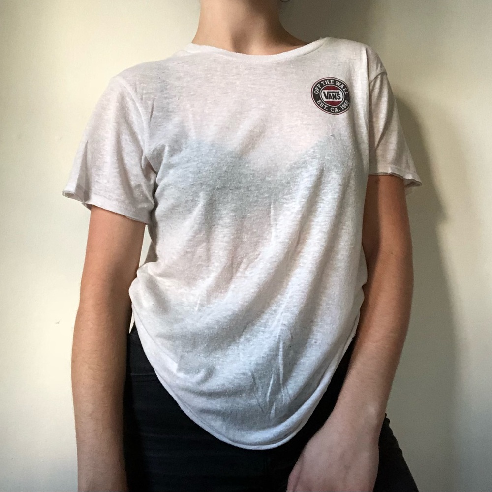 Vans Off The Wall Burnout Tee Ivory